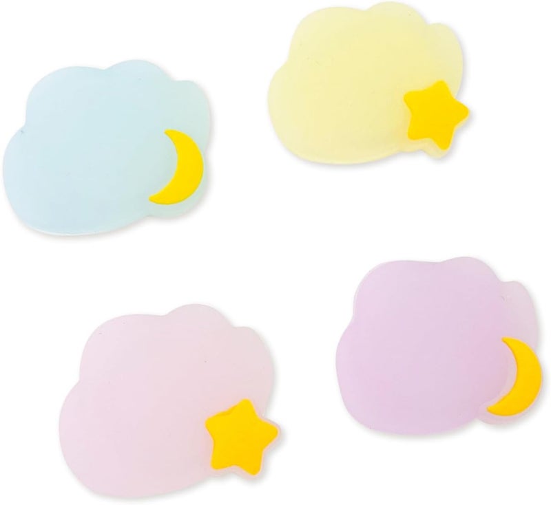FlyingMage Switch Joycon Thumb Grips Caps, 4 PCS Cute Kawaii 3D Silicone Analog Thumbstick Button Cover Compatible with Nintendo Switch Lite/OLED Joystick Caps (Multicolor Cloud) - Image 1
